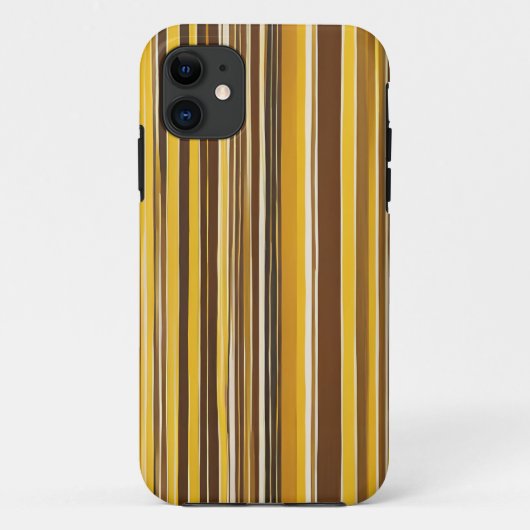 Gele, oker, bruine strepen Case-Mate iPhone case (Achterkant)