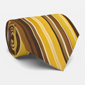 Gele, oker, bruine strepen stropdas (Opgerold)