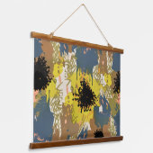 Gele okerbloemen hangend wandkleed (Gebogen)