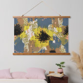 Gele okerbloemen hangend wandkleed (Slaapkamer)