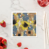 Gele okerbloemen servet (Insitu)