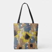 Gele okerbloemen tote bag (Achterkant)