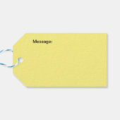 Gele olieverf cadeaulabel (Achterkant Horizontaal)