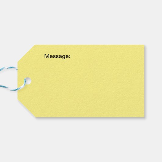 Gele olieverf cadeaulabel (Achterkant Horizontaal)