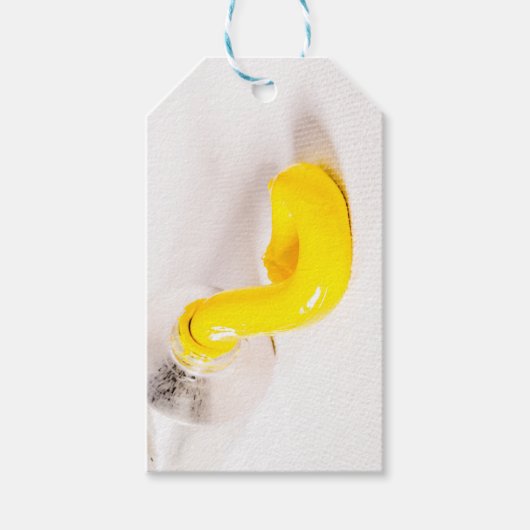 Gele olieverf cadeaulabel (Voorkant)