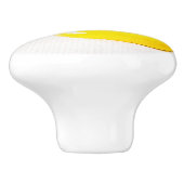 Gele olieverf keramische knop (Zijkant)