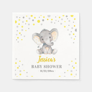 Gele olifant Baby shower Little Peanut Party Servet