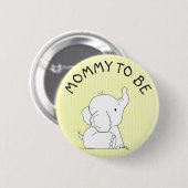 Gele olifant Baby shower Pin Ronde Button 5,7 Cm (Voorkant /achterkant)