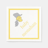 gele olifant | cocktailservet servetten (Voorkant)