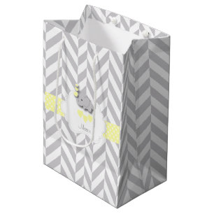 Gele Olifant Design - Baby shower Medium Cadeauzakje