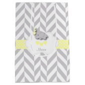 Gele Olifant Design - Baby shower Medium Cadeauzakje (Achterkant)