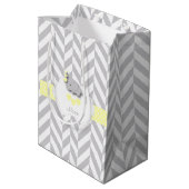 Gele Olifant Design - Baby shower Medium Cadeauzakje (Achterkant Gekanteld)