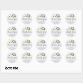 Gele Olifant Theme Baby shower Stickers Circle (Vel)