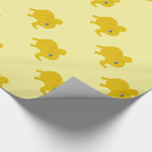 Gele olifanten voor altijd cadeaupapier (Hoek)