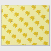 Gele olifanten voor altijd cadeaupapier (Vlak)