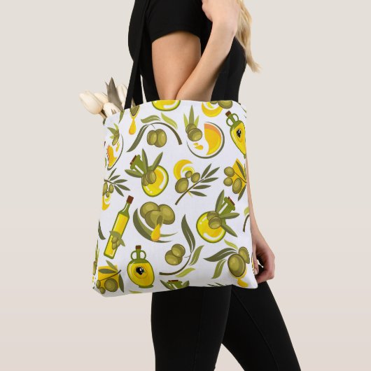 Gele olijfolie  tote bag (Dichtbij)