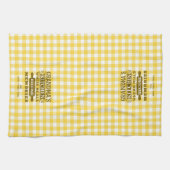 Gele oma maaltijden worden herinneringen theedoek (Horizontaal)