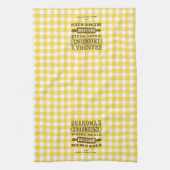 Gele oma maaltijden worden herinneringen theedoek (Verticaal)