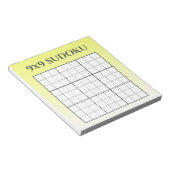 Gele Ombre 9x9 Sudoku Grid Sjabloon Notitieblok (Schuin)