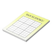 Gele Ombre 9x9 Sudoku Grid Sjabloon Notitieblok (Linkerzijde)
