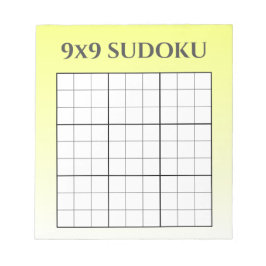 Gele Ombre 9x9 Sudoku Grid Sjabloon Notitieblok