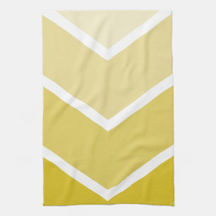 Gele ombré Chevron Stripes Theedoek