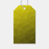 Gele ombre geometrische mesh patroon Monogram Cadeaulabel (Achterkant)