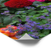 Gele omheining met bloemtuin poster (Hoek)