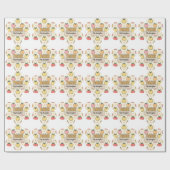 Gele Onderwijzer School Appel Patroon Cadeaupapier (Vlak)