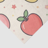 Gele Onderwijzer School Appel Patroon Tissuepapier (Detail)