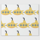 Gele onderzeeboot cadeaupapier (Vlak)