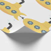 Gele onderzeeboot cadeaupapier (Hoek)