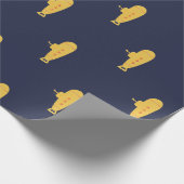 Gele onderzeeboot cadeaupapier (Hoek)
