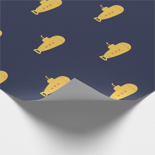 Gele onderzeeboot cadeaupapier (Hoek)