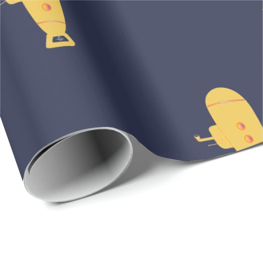 Gele onderzeeboot cadeaupapier (Rol Hoek)