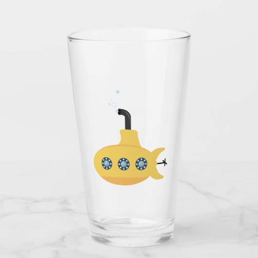Gele onderzeeboot glas (Voorkant)