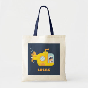 Gele Onderzeeboot Jongens Kapitein Kids Boodschapp Tote Bag