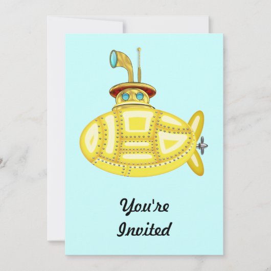 Gele onderzeeboot kaart (Voorkant)