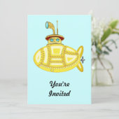 Gele onderzeeboot kaart (Staand voorkant)