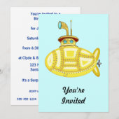 Gele onderzeeboot kaart (Voorkant / Achterkant)