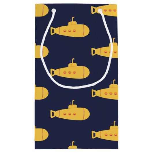 Gele onderzeeboot klein cadeauzakje (Achterkant)