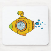 Gele onderzeeboot muismat (Voorkant)