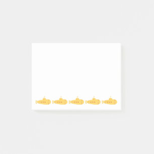 Gele onderzeeboot post-it® notes