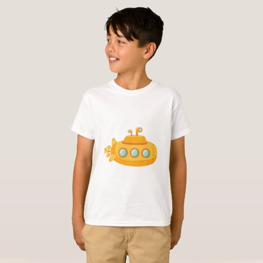 Gele onderzeeboot t-shirt (Voorkant volledig)