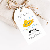 Gele onderzeeërs Birthday Dank u Label Cadeaulabel