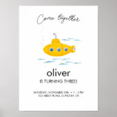 Gele onderzeeërs Birthday WelkomstPoster Poster (Voorkant)
