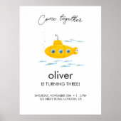 Gele onderzeeërs Birthday WelkomstPoster Poster (Voorkant)