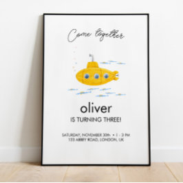 Gele onderzeeërs Birthday WelkomstPoster Poster