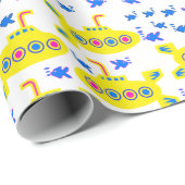 Gele onderzeeërs voor afspelen cadeaupapier (Rol Hoek)