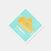 Gele onderzeese onderwatertoevoer Baby shower Servetten (Hoek)